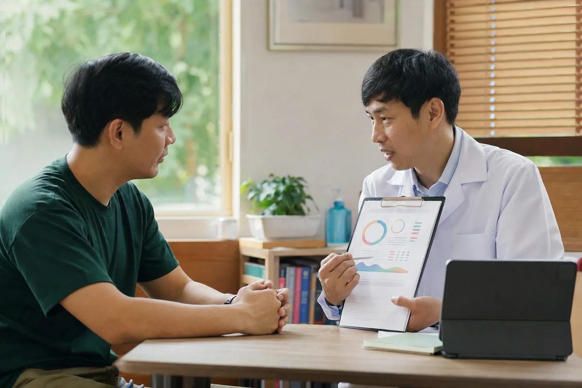 ภาพแทนจุลินทรีย์หลากหลายในลำไส้ สื่อถึงการตรวจ gut microbiome จากอุจจาระและการตีความผล