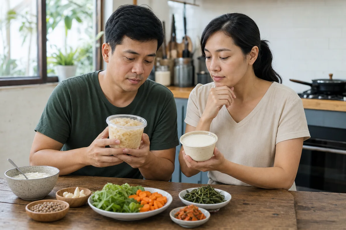 ภาพประกอบแนวคิด synbiotic คือการนำจุลินทรีย์มีชีวิตและสารตั้งต้นมารวมกัน